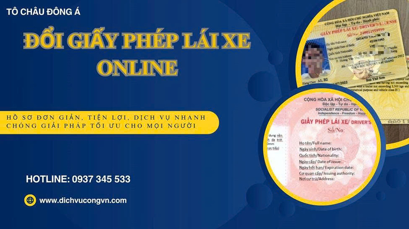 Dịch vụ đổi bằng lái xe trực tuyến thành công 100%