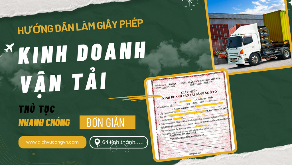 Cách xin giấy phép kinh doanh vận tải tại Vũng Tàu