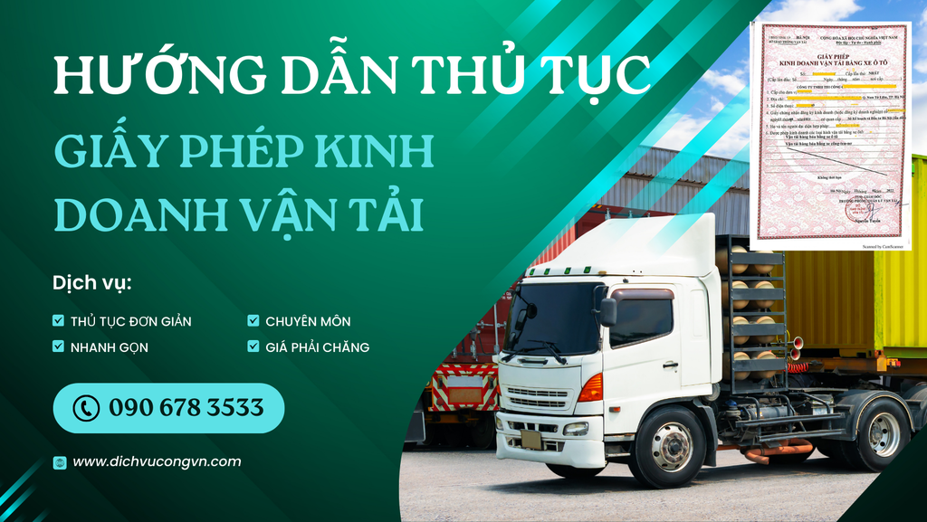 Hướng dẫn hoàn thiện giấy phép kinh doanh vận tải tại Vũng Tàu