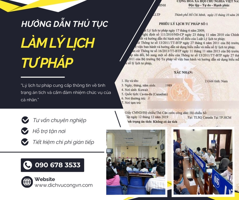 Hướng dẫn làm lý lịch tư pháp tại Bình Dương