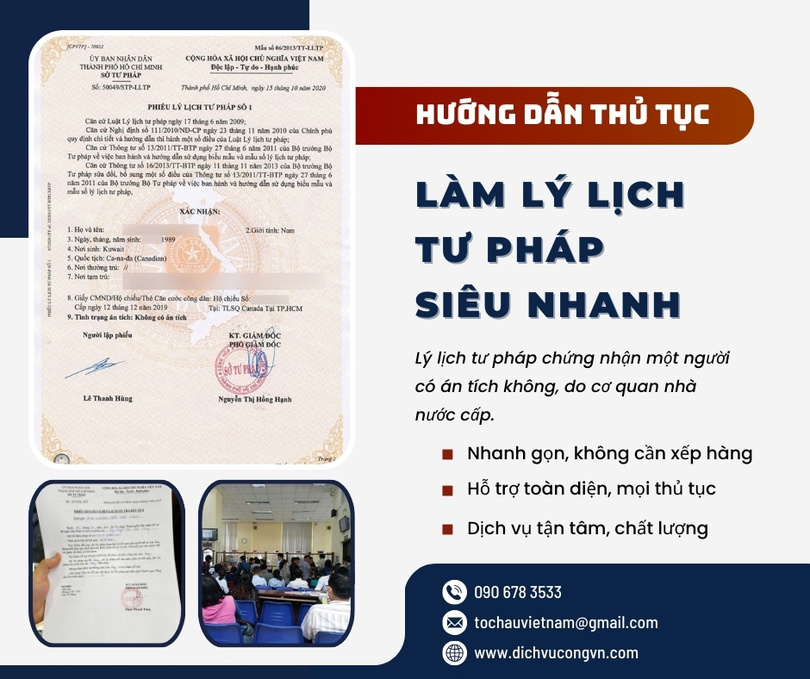 Làm lý lịch tư pháp tại Đồng Nai