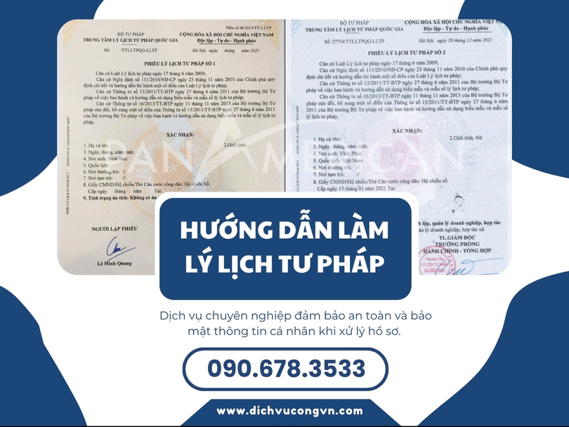 Hướng dẫn làm lý lịch tư pháp tại Hải Phòng