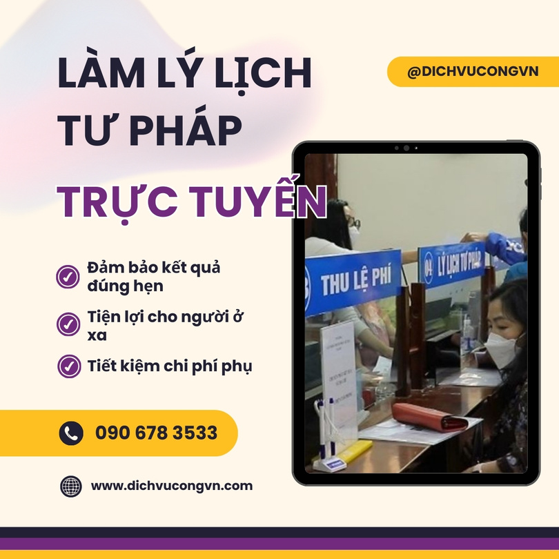 Làm lý lịch tư pháp trực tuyến tại Nam Định