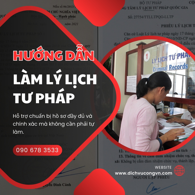 Làm lý lịch tư pháp tại Vĩnh Phúc