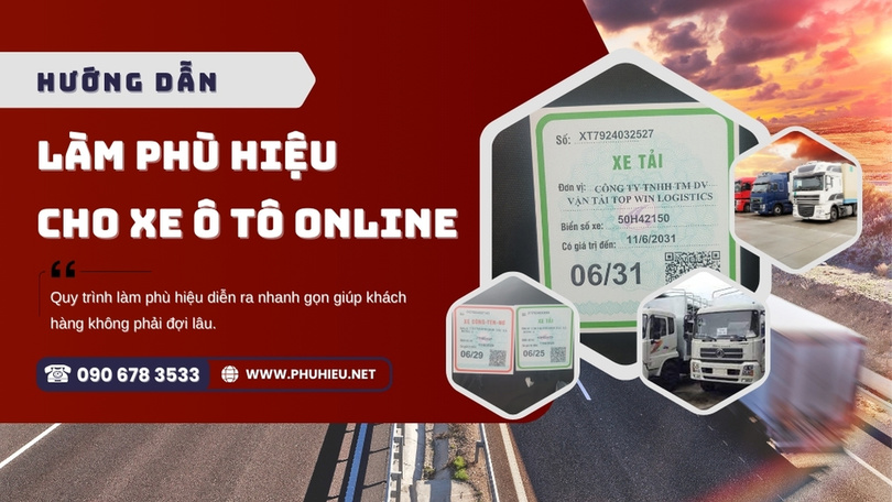 Làm phù hiệu xe ô tô online tại tại Hà Nội