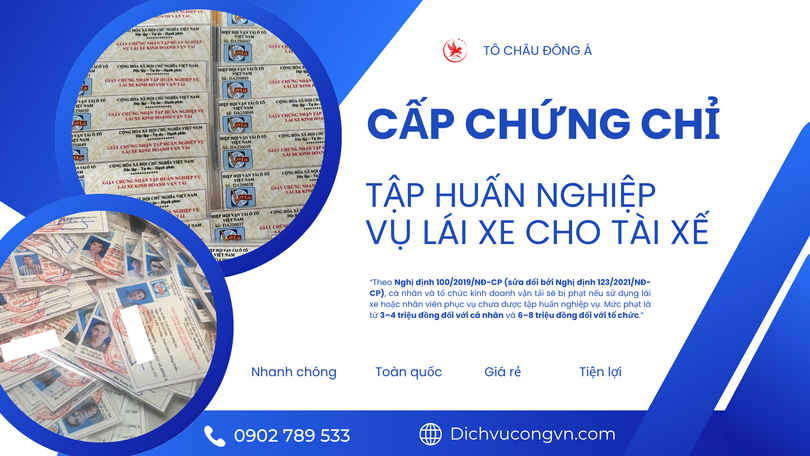 cấp thẻ tập huấn nghiệp vụ lái xe tại Lâm Đồng