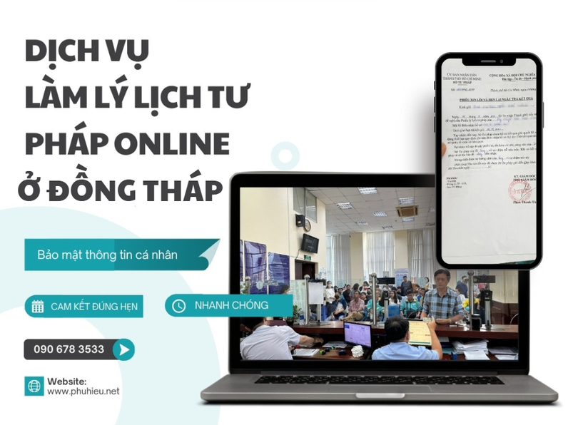 Làm phiếu lý lịch tư pháp tại Đồng Tháp