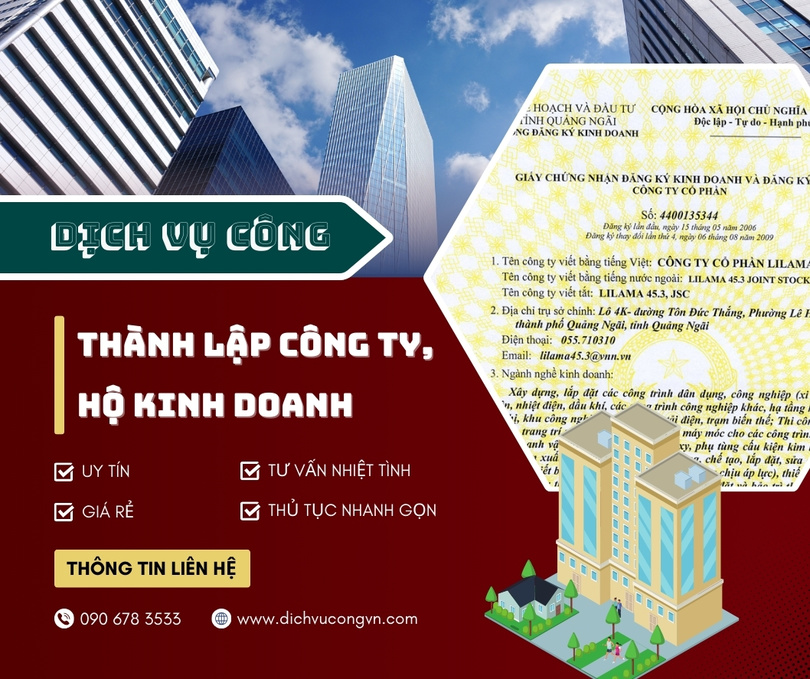 Thành lập công ty, hộ kinh doanh uy tín tại Hà Nội