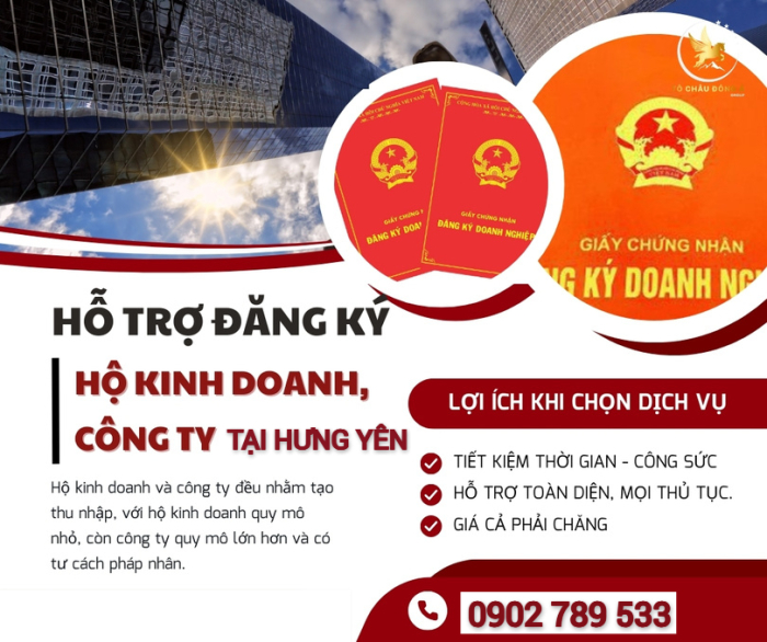 Thành lập công ty, hộ kinh doanh uy tín tại Hưng Yên