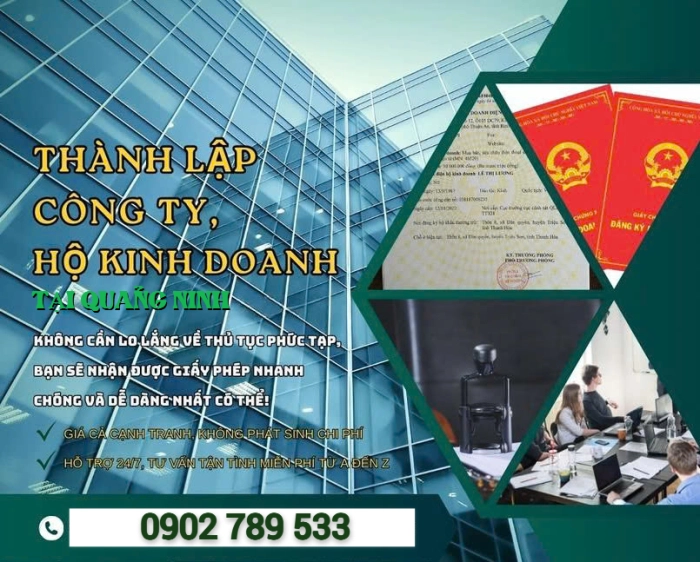 Hướng dẫn thành lập công ty, hộ kinh doanh uy tín tại Quảng Ninh