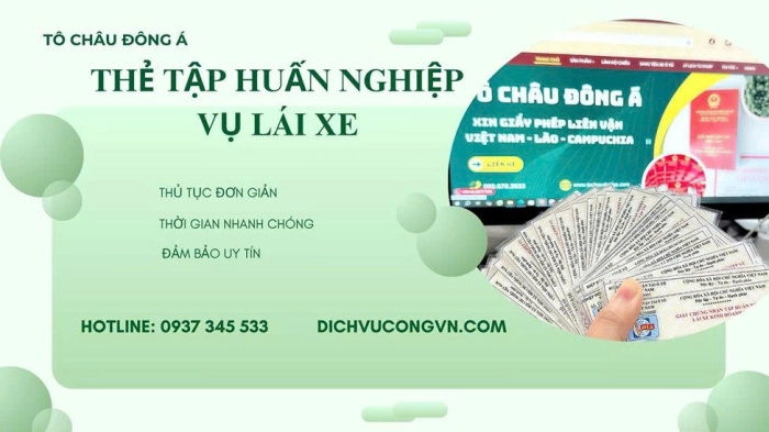NHẬN CẤP THẺ TẬP HUẤN NGHIỆP VỤ LÁI XE Ở GIA LAI