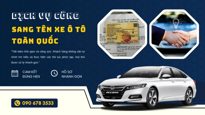 Sang tên xe ô tô tại Hồ Chí Minh