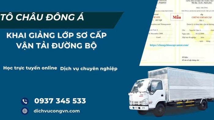 THÔNG BÁO TUYỂN SINH LỚP SƠ CẤP ĐIỀU HÀNH VẬN TẢI TẠI TP. VINH, NGHỆ AN